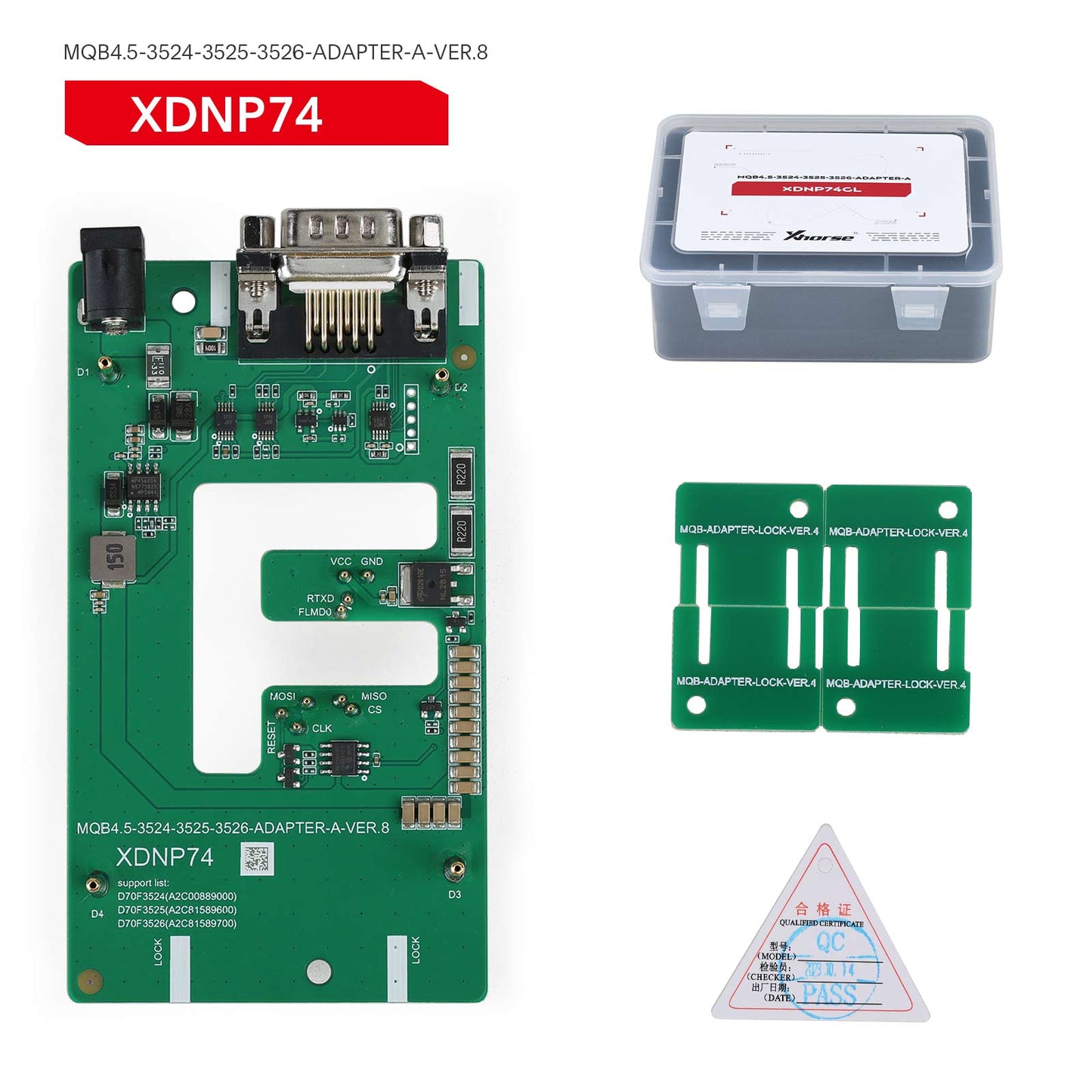 Xhorse MQB48 No Disassembly No Soldering 13 Full Set Adapters XDNPM3GL for VVDI Key Tool Plus, VVDI Prog and Multi-Prog