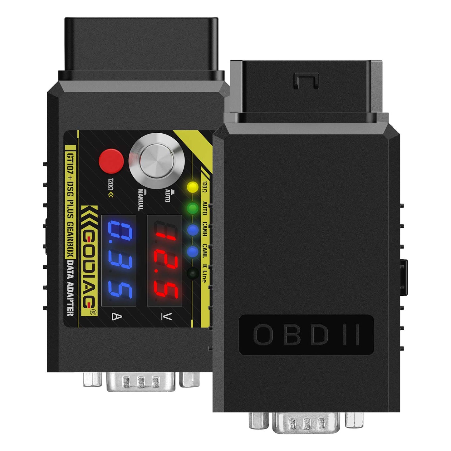 GODIAG GT107+ DSG Plus Gearbox Data Adapter with Voltage Current Display For DQ250 DQ200 VL381 VL300 DQ500 DL501 Benz BMW