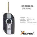 XHORSE XSBM90GL BMW 오토바이 XM38 스마트 카드 키, 로고 없는 쉘 포함