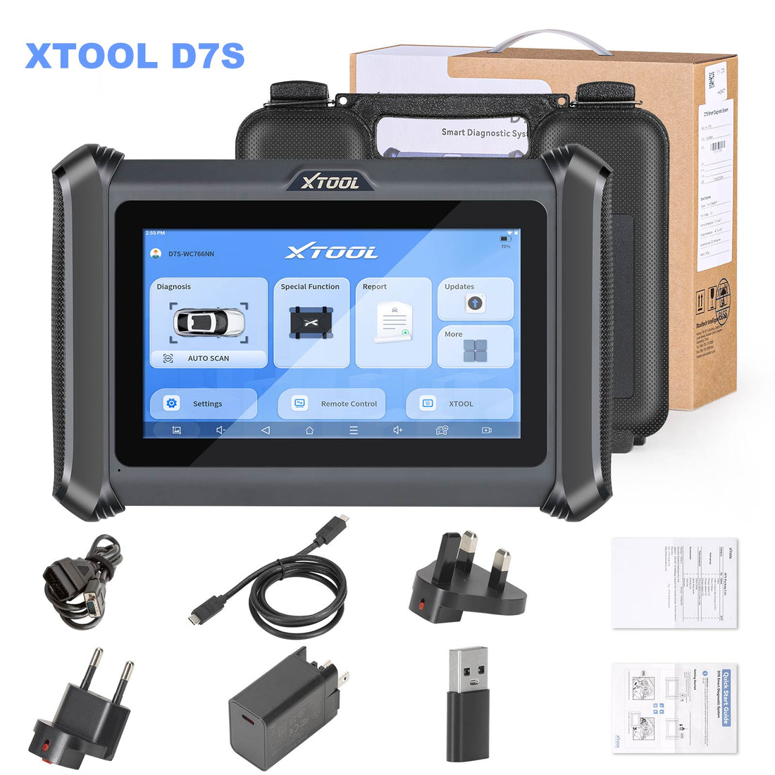 XTOOL D7S Globale Version Diagnosetool unterstützt DoIP & CAN FD, ECU-Codierung, bidirektionaler Scanner, Schlüsselprogrammierung, OE-Voll-Diagnose, neue Benutzeroberfläche