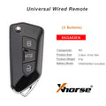 Xhorse XKGA83EN 2nd Generation GAO8 Style Universal Wired Remote Key with All Black Buttons, 5PCS/Pack
