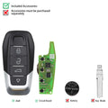Xhorse XKFEF2EN FA.LL Type Wired Folding Key 4 Buttons Bright Red Universal Remote Key 5pcs per Lot