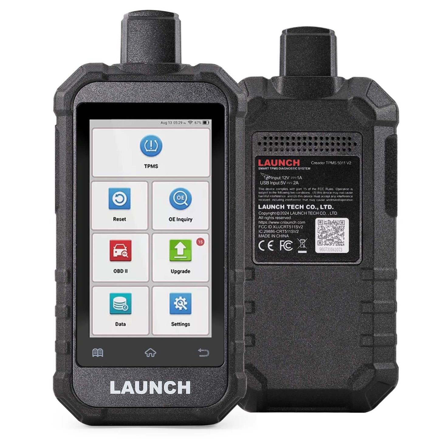 2026 LAUNCH Creader TPMS 5011 V2 TPMS Activation Diagnostic Tool WIFI Upgrade 12 Reset Functions Activate 315/433MHZ & 2.4Ghz Tire Pressure Sensors