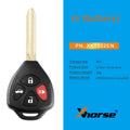 Xhorse XKTO02EN Toyota Flat Wire Remote Key 4 Buttons Triangle English Version 5pcs per Lot