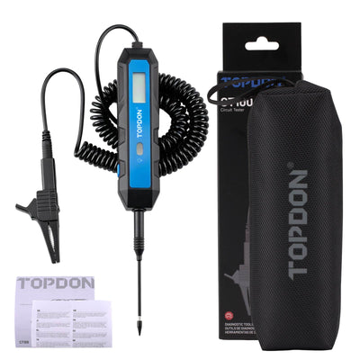 TOPDON CT100 Automotive Circuit Tester, 5-30V Professional Load Testing, Measurement Range: 3.3V-65V, Accuracy up to ±0.1V, 12.5 ft Extends