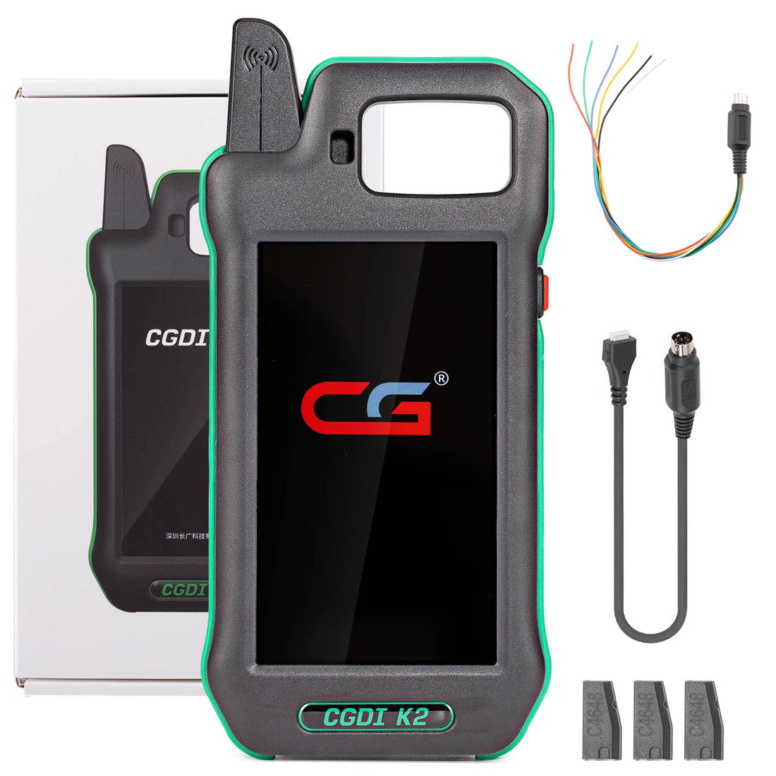 CGDI K2 Fernbedienungsschlüssel-Programmierer mit 3 Stück CGDI C4648 Superchips Professionelles multifunktionales Smart-Schlosser-Schlüsselwerkzeug Fernbedienungsgenerator