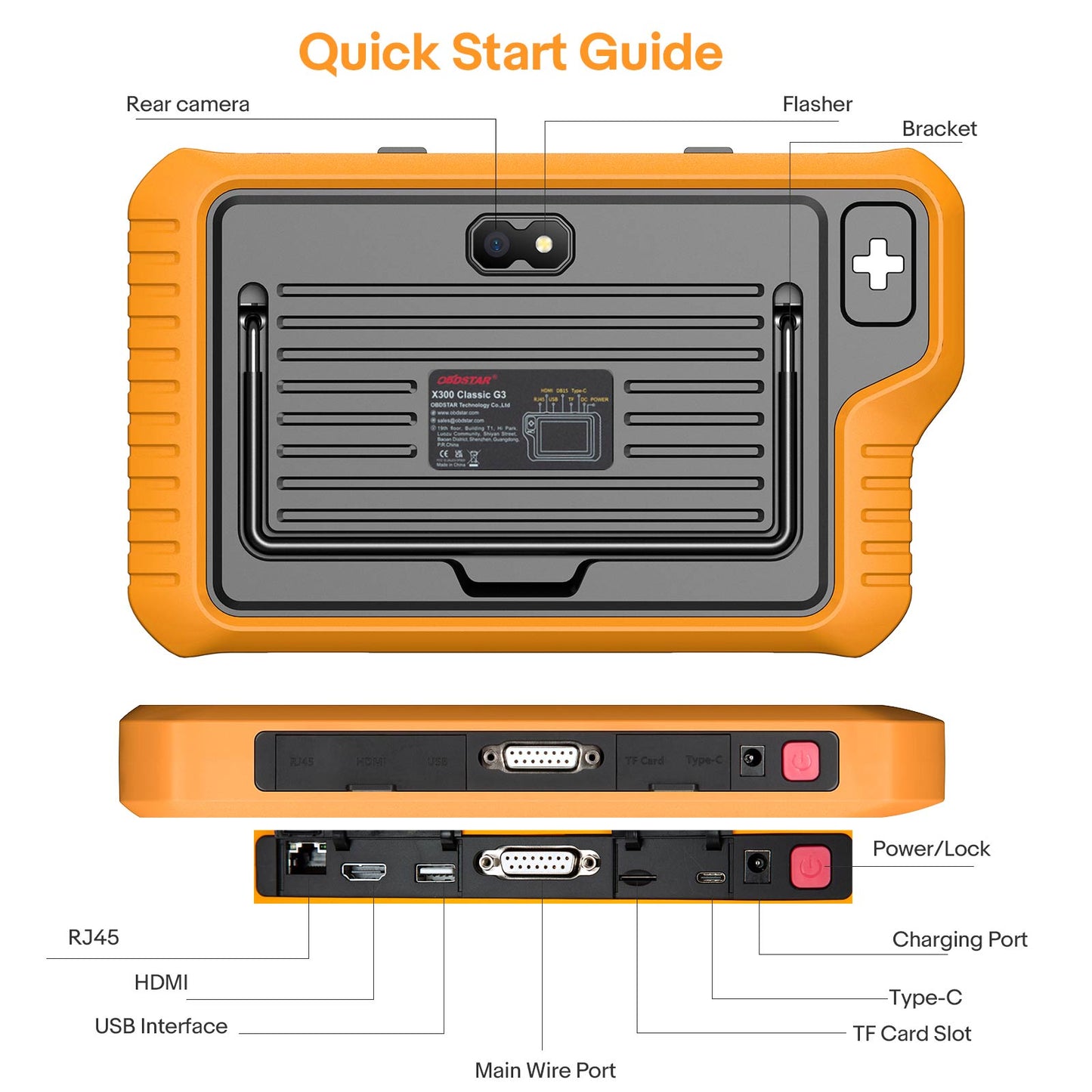 OBDSTAR X300 Classic G3 A1+A2 Support Programming of E-cars, Motorcycle, Marine (jet-ski) US Version