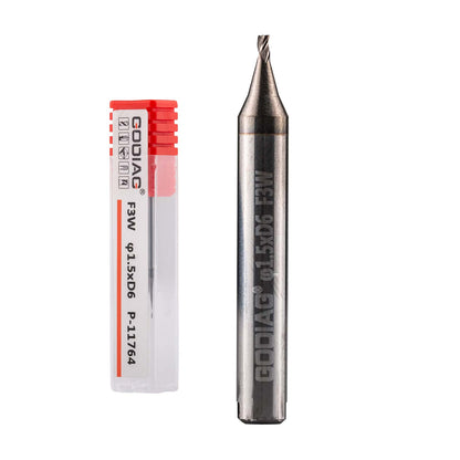 5pcs/lot GODIAG F3W 1.5MM End Milling Cutter φ1.5xD6x45Lx3F for SILCA MATRIX PRO, MATRIX EVO, MATRIX SLX, MATRIX SX, MATRIX S