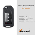 Xhorse XKHO01EN Wire Remote Key Fob 3+1 Buttons for Honda Type, 5pcs per lot