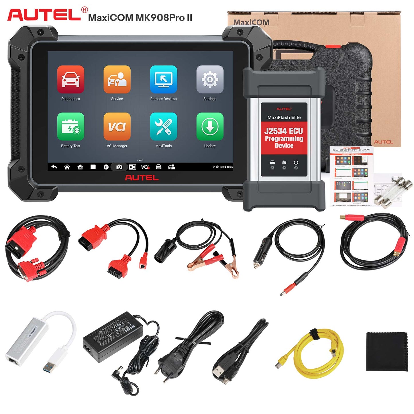 Autel MaxiCOM MK908 PRO II Automotive Diagnostic Tablet Support Scan VIN and Pre&Post Scan