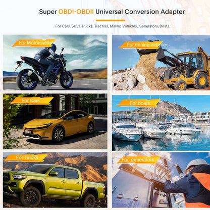 GODIAG GT108 Full Version Super OBDI-OBDII Universal Conversion Adapter For Car, SUV, Truck, Tractor, Mining Vehicle, Generator, Boat, Motorcycle
