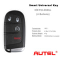 AUTEL IKEYCL004AL Chrysler, Clé Universelle Intelligente 4 Boutons