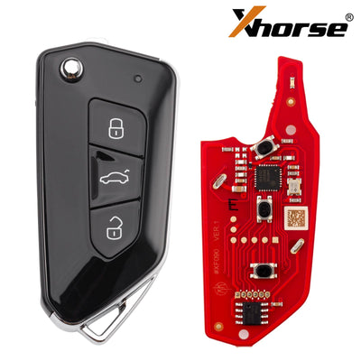 Xhorse XKGA83EN 2nd Generation GAO8 Style Universal Wired Remote Key with All Black Buttons, 5PCS/Pack