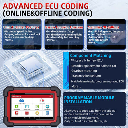 [EU/UK Version] Launch X431 CRP919E BT Car Diagnostic Tool DBScar VII VCI Auto OBD OBD2 Scanner Active Test ECU Coding CANFD DOIP 31+ Reset Services