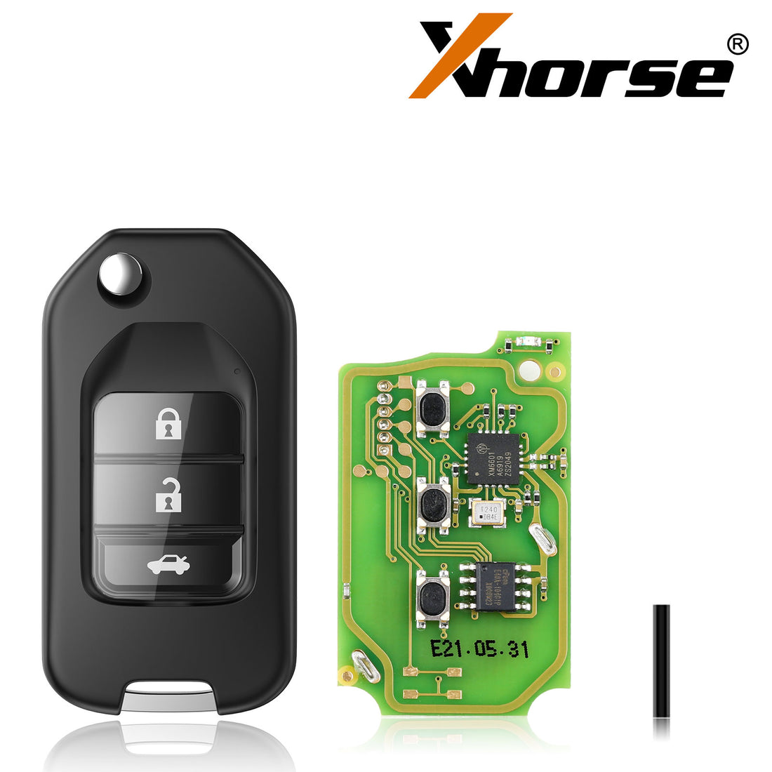 Xhorse XKHO00EN Honda Klappfernbedienung mit 3 Tasten, englische Version, 5 Stück pro Set