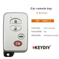 KEYDIY TIB03-4(Silver Gray) 4 Buttons Smart Key