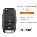 KEYDIY KD B19-4 Universal Flip Remote Key 3+1 Buttons for KIA Type