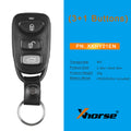 Llave remota con cable Xhorse XKHY01EN para Hyundai, 3+1 botones, versión en inglés, 5 piezas por juego