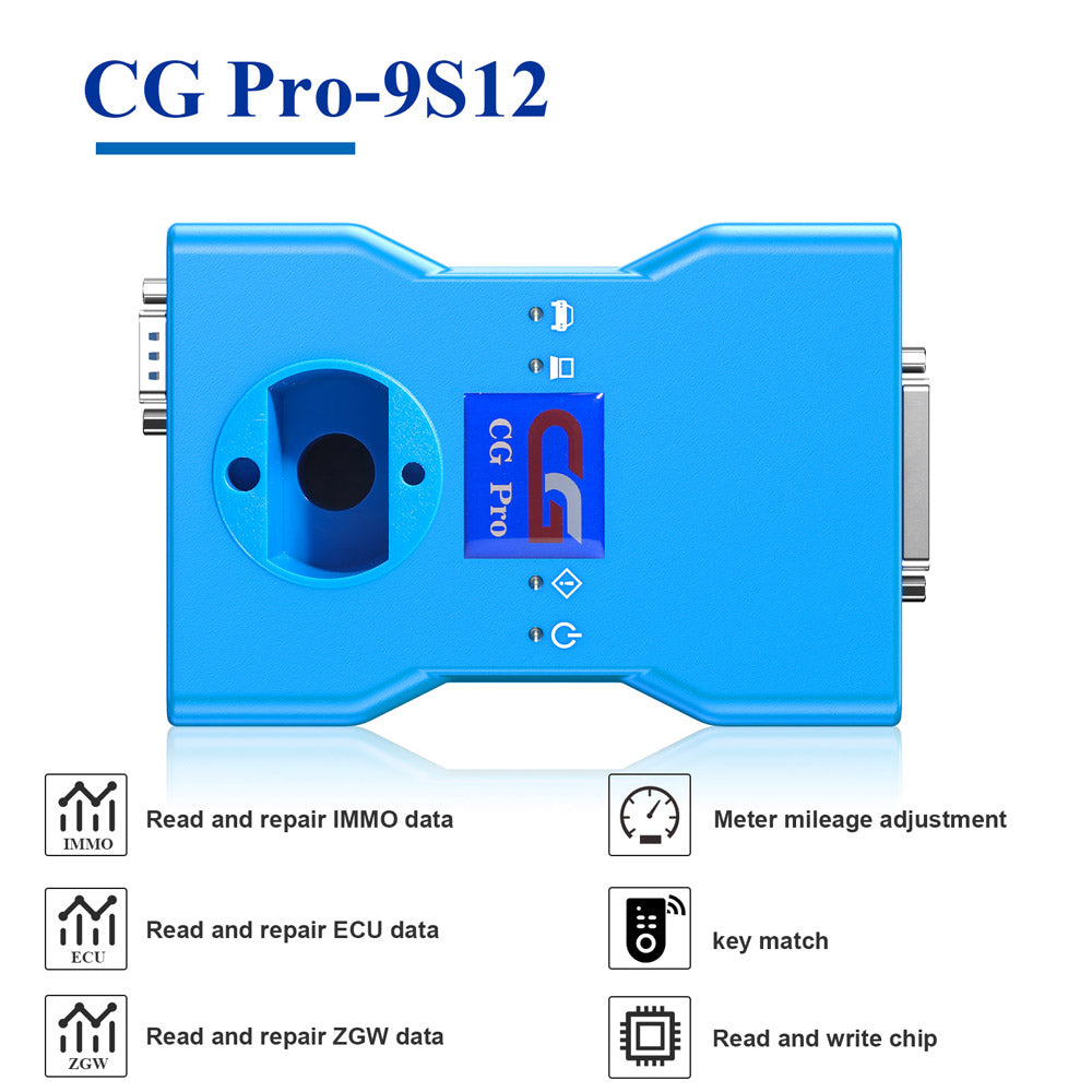 CG Pro 9S12 Programmer Full Version with All Adapters Support 35160WT/ 35080/ 35128 Free Update Online Lifetime