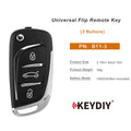 KEYDIY KD B11-3 (NEW) Universal Flip Remote Key 3 Buttons