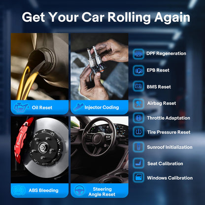 TOPDON TopScan Pro Mid-level Diagnostic Tool with 13 Reset Functions for 70+ Brands Supports iOS & Android FCA Renault Nissan Gateway Unlock TopFix AI