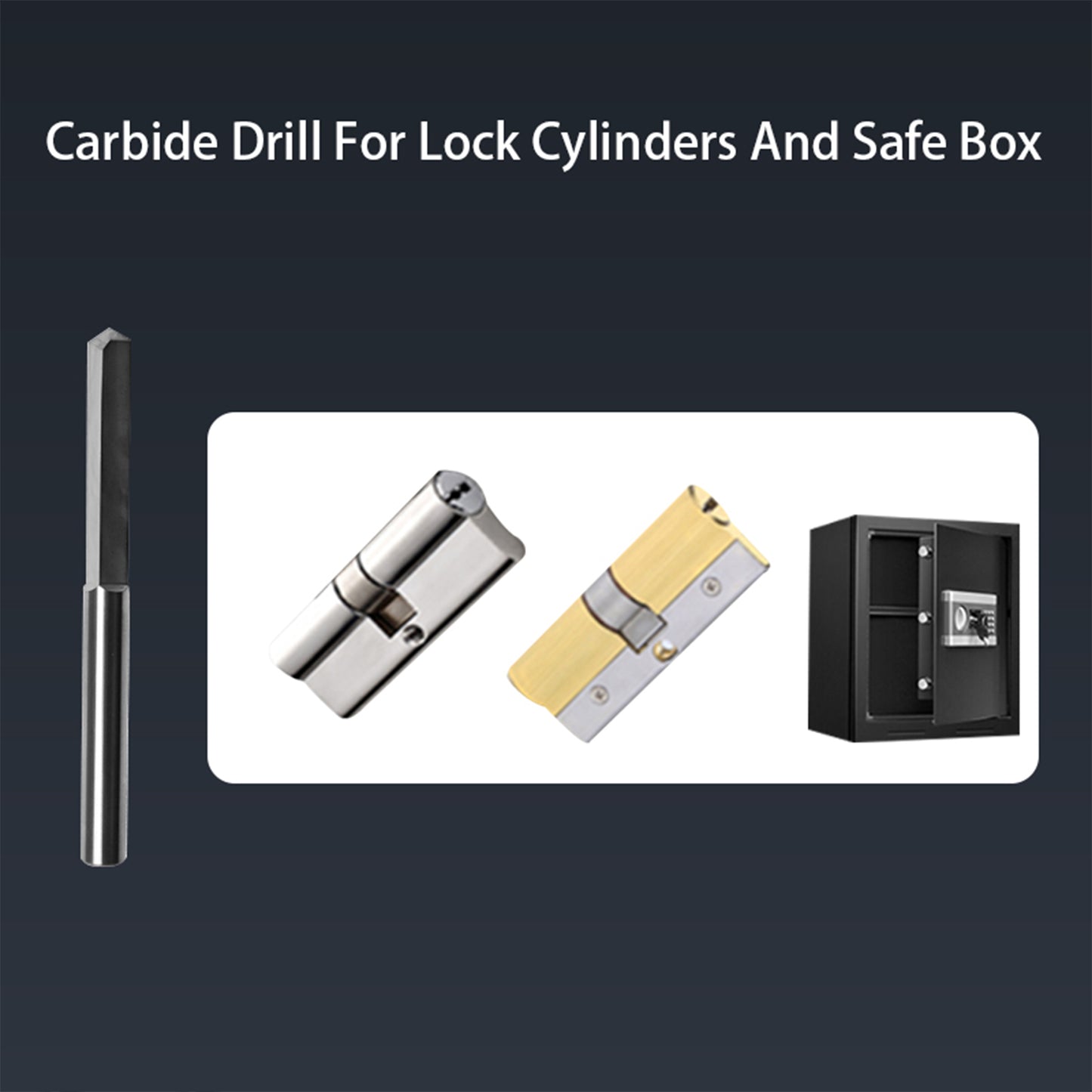 5pcs/lot GODIAG 100MM Long Grinder Drill Bit D6x33x100 For Pistol Dills Used for Lock Cylinders & Safe Boxes Brass Locks
