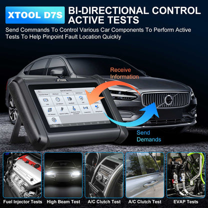 [Global Version] XTOOL D7S Diagnostic Tool Support DoIP & CAN FD, ECU Coding Bidirectional Scanner Key Programming, OE Full Diagnosis, New UI