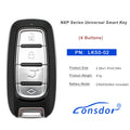 Kunci Pintar Universal Seri NXP LONSDOR LK50-02, 4 Tombol