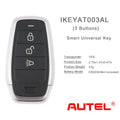 10Pcs/Set AUTEL IKEYAT003AL 3 Buttons Independent Universal Smart Key