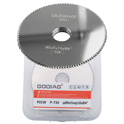 GODIAG P01W Angle Milling Cutter φ80x5xφ16x84° For Keyline Carat; JMA BERNA; VIENNA; SARATOGA Block A; Bravo; POKER; REKORD; SPEED; DUO, JZ-323