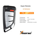 Xhorse XEKF20EN Super Remote Knife Type Key 4 Buttons with Super Chip 5pcs per lot