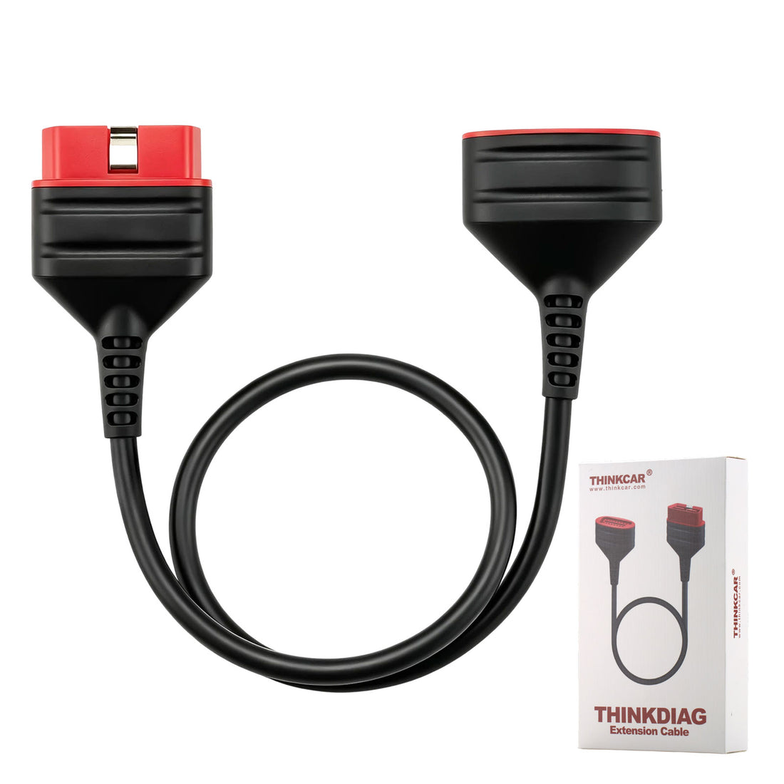 THINKCAR THINKDIAG Uzatma Kablosu, 60 cm Uzunluk, Yüksek Kaliteli Bakır Çekirdekli Kablo, Çevre Dostu Malzemeler, Tüm OBD2 Cihazlarına Bağlantıyı Destekler