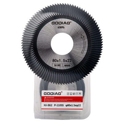 GODIAG HJ-SG2 fraise latérale φ80x1.5xφ22 pour SILCA DUO, OPERA III; OPERA IV; TARG 2000, TECH3; TECHNICA, PRIMA LASER MACHINE