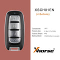 Xhorse XSCH01EN KE.LSL Style XM38 Universal Smart Key 5pcs/lot