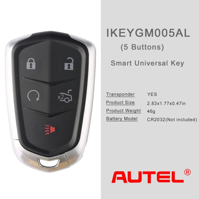 AUTEL IKEYGM005AL GM-Cadillac, 5 Buttons Smart Universal Key