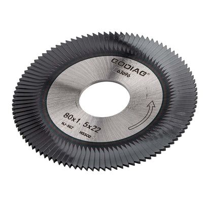 GODIAG HJ-SG2 Side Milling Cutter φ80x1.5xφ22 For SILCA DUO, OPERA III; OPERA IV; TARG 2000, TECH3; TECHNICA,PRIMA LASER MACHINE