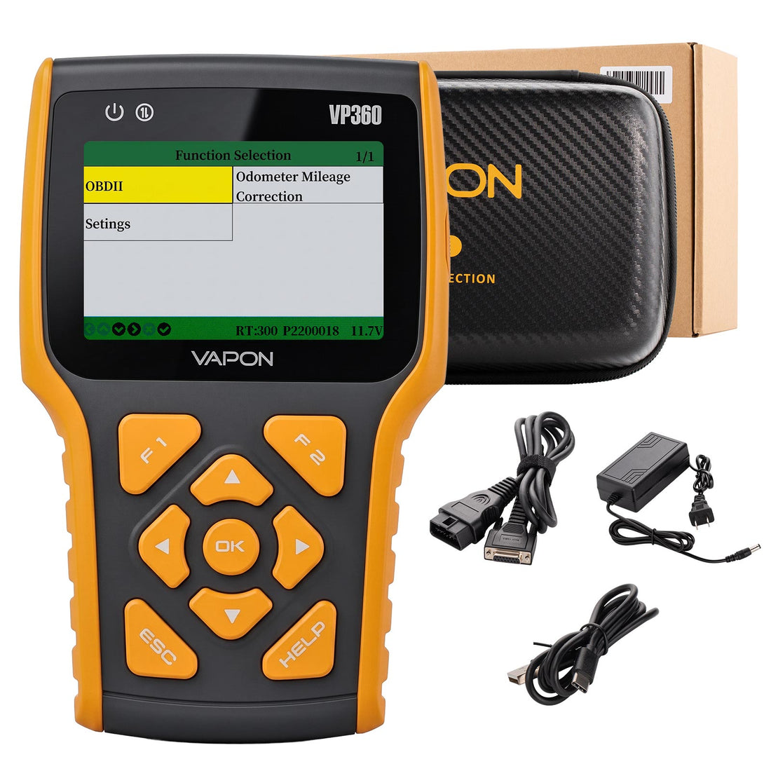 VAPON VP360 Professionelles OBD Kilometerstand-Korrekturgerät, Fehlercodes lesen/löschen, 2-in-1 Handheld-Programmiergerät