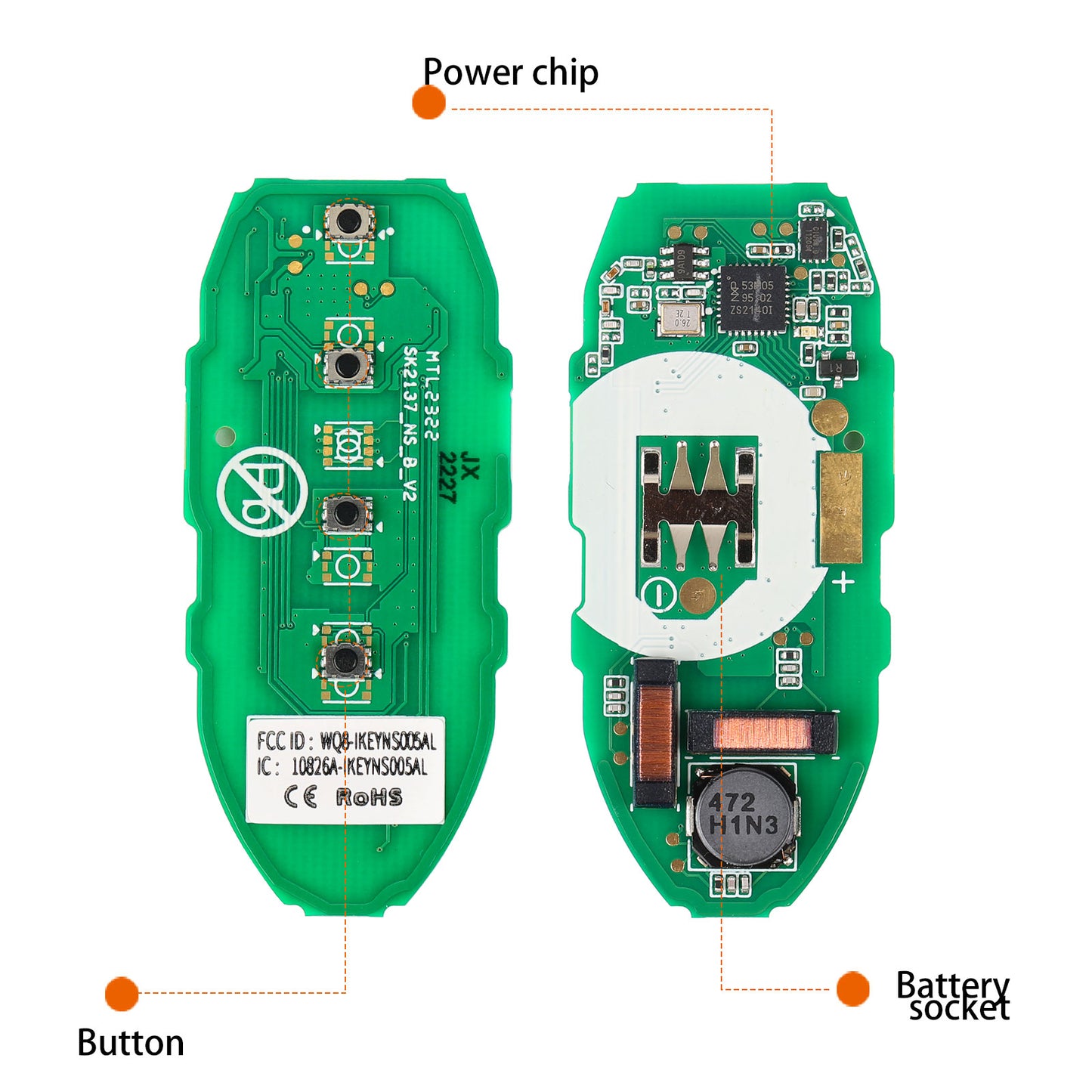 AUTEL IKEYNS004AL Nissan, 4 Buttons Smart Universal Key