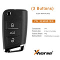 Xhorse XEMQB1EN XEDM01EN Super Remote Key VW MQB 3 Buttons Built in Super Chip English Version 5pcs per lot