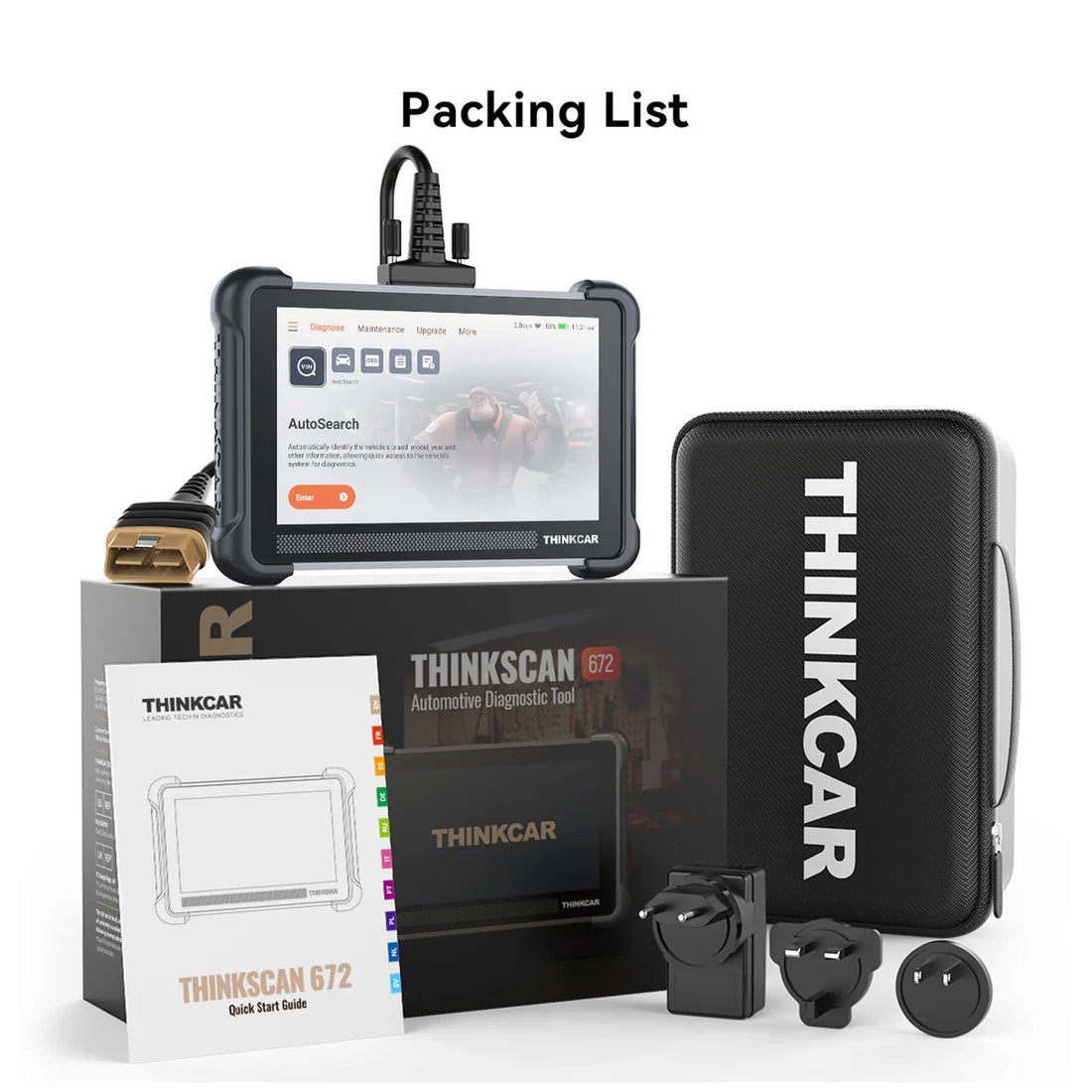 Escáner de diagnóstico THINKCAR THINKSCAN 672 compatible con protocolo CAN-FD, más de 28 idiomas, más de 28 funciones de reinicio, emparejamiento de llave IMMO.