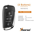 Xhorse DS Style Wireless Universal Remote Key 3 Button XNDS00EN for VVDI Key Tool 5pcs Lot