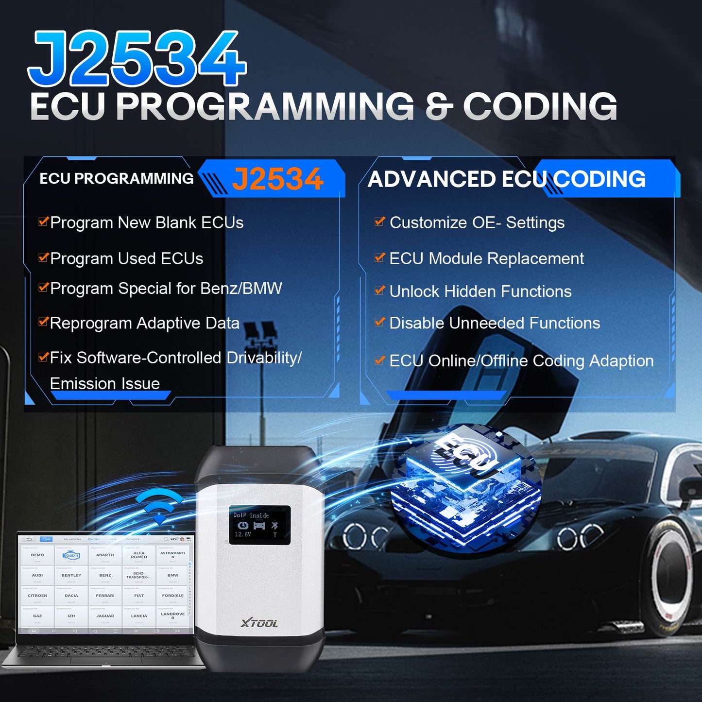 2026 XTOOL X100 MAX 2 Auto Key Programmer with J2534 VCI and KC501 Supports 42 Service Functions ECU Programming Topology Update of X100 PAD3