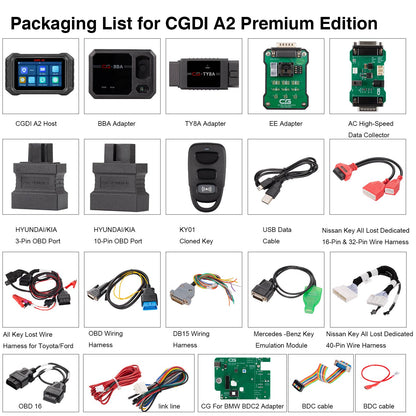 CGDI A2 Premium Edition IMMO Matching Frequency Detection WiFi Connectivity Support BMW G Series BDC2 Get Free BDC2 Adapter No Annual Fee