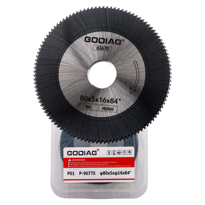 GODIAG P01 قاطع طحن بزاوية φ80x5xφ16x84° لـ Keyline Carat؛ JMA BERNA؛ VIENNA؛ SARATOGA Block A؛ Bravo؛ POKER؛ REKORD؛ SPEED؛ DUO، JZ-323،