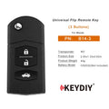 KEYDIY KD B14-3 Universal Flip Remote Key 3 Buttons for Mazda Type