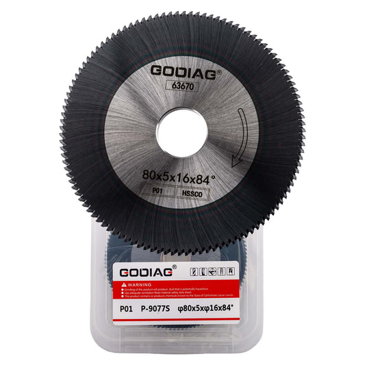 GODIAG P01 Angle Milling cutter φ80x5xφ16x84° For Keyline Carat; JMA BERNA; VIENNA; SARATOGA Block A; Bravo; POKER; REKORD; SPEED; DUO, JZ-323,