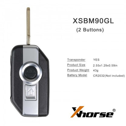 XHORSE XSBM90GL BMW Motorcycle XM38 Smart Card Key With Shell Without LOGO