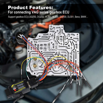 GODIAG GT107+ DSG Plus Gearbox Data Adapter with Voltage Current Display For DQ250 DQ200 VL381 VL300 DQ500 DL501 Benz BMW