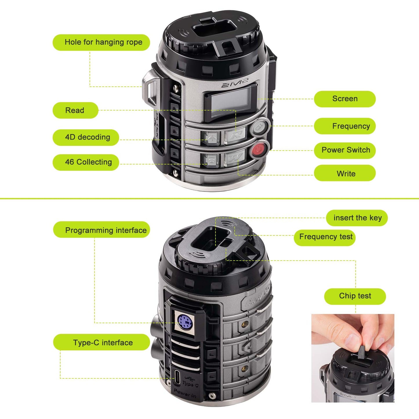 2M2 TANK Easy Clone Machine for Coning, Reading, Detecting, Decoding, Collecting and Generating Used with Magic Tank APP for Online Decoding Copying