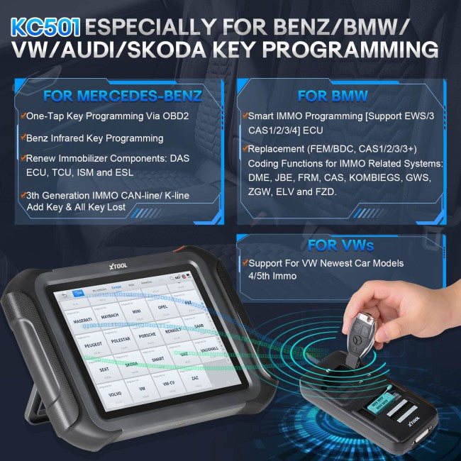 2026 XTOOL X100 MAX 2 Auto Key Programmer with J2534 VCI and KC501 Supports 42 Service Functions ECU Programming Topology Update of X100 PAD3